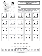 Fall Twos Time Table Multiplication Worksheet thumbnail