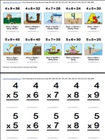 Number Pictures 4x5 Through 5x9 Flashcards thumbnail
