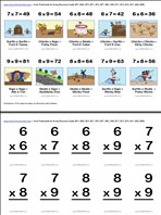 Number Pictures 6x6 Through 9x9 Flashcards thumbnail