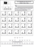More Pirates Twos Time Table Multiplication Worksheet thumbnail