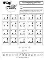 More Pirates Fours Time Table Multiplication Worksheet thumbnail