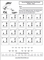 Pirates Twos Time Table Multiplication Worksheet thumbnail