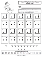 Pirates Fives Time Table Multiplication Worksheet thumbnail