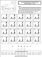 Safari Animals Twos Time Table Multiplication Worksheet thumbnail