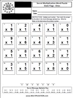 State Flags Ones Time Table Multiplication Worksheet thumbnail