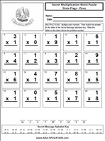 More State Flags Ones Time Table Multiplication Worksheet thumbnail