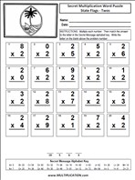 More State Flags Twos Time Table Multiplication Worksheet thumbnail