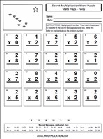 Even More State Flags Twos Time Table Multiplication Worksheet thumbnail