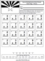 Even More State Flags Threes Time Table Multiplication Worksheet thumbnail