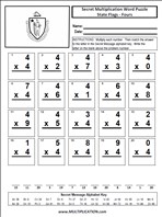 More State Flags Fours Time Table Multiplication Worksheet thumbnail