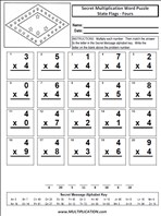 Even More State Flags Fours Time Table Multiplication Worksheet thumbnail