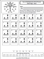 State Flags Sixes Time Table Multiplication Worksheet thumbnail