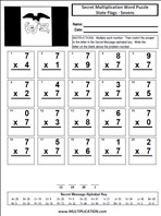 State Flags Sevens Time Table Multiplication Worksheet thumbnail