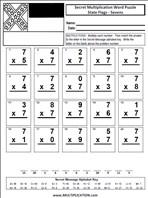 More State Flags Sevens Time Table Multiplication Worksheet thumbnail