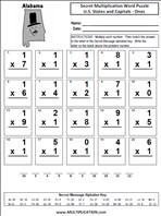 States and Capitals Ones Time Table Multiplication Worksheet thumbnail
