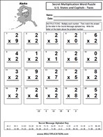 States and Capitals Twos Time Table Multiplication Worksheet thumbnail