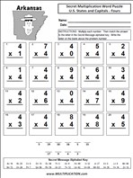 States and Capitals Fours Time Table Multiplication Worksheet thumbnail