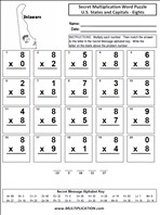 States and Capitals Eights Time Table Multiplication Worksheet thumbnail