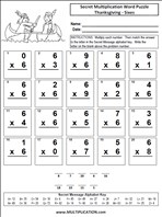 More Thanksgiving Sixes Time Table Multiplication Worksheet thumbnail