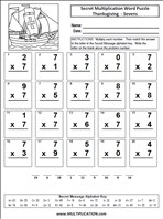 More Thanksgiving Sevens Time Table Multiplication Worksheet thumbnail