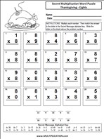 More Thanksgiving Eights Time Table Multiplication Worksheet thumbnail