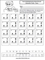 Character Traits Twos Time Table Multiplication Worksheet thumbnail