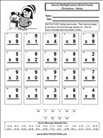 More Christmas Nines Time Table Multiplication Worksheet thumbnail