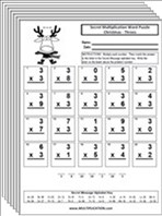 Christmas Multiplication Worksheets thumbnail