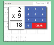 Unique interactive quiz format checks mastery and reinforces memory strategies for 2x9.