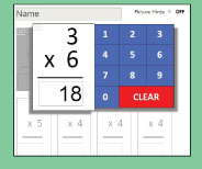 Unique interactive quiz format checks mastery and reinforces memory strategies for 3x6.