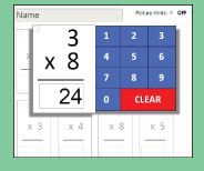 Unique interactive quiz format checks mastery and reinforces memory strategies for 3x8.