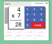 Unique interactive quiz format checks mastery and reinforces memory strategies for 4x7.