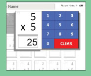 Unique interactive quiz format checks mastery and reinforces memory strategies for 5x5.