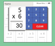 Unique interactive quiz format checks mastery and reinforces memory strategies for 5x6.