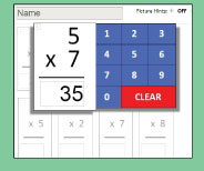 Unique interactive quiz format checks mastery and reinforces memory strategies for 5x7.
