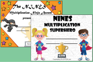 Multiplication Recognition Award Certificates