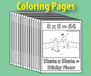 Students strengthen fact recall through coloring the fact memory picture.