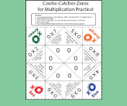 This printable cootie catcher is a fun way for students to practice the Zeros.