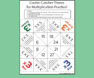 This printable cootie catcher is a fun way for students to practice the Threes.