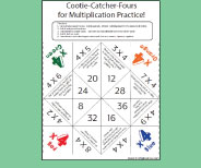This printable cootie catcher is a fun way for students to practice the Fours.