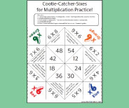 This printable cootie catcher is a fun way for students to practice the Sixes.