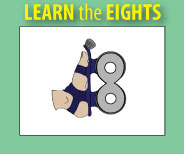 Resources for teaching the Eights. (Videos, lessons, activities, quizzes, flashcards, and more)