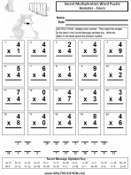 Hamsters Fours Time Table Multiplication Worksheet thumbnail