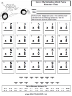 Hamsters Fives Time Table Multiplication Worksheet thumbnail