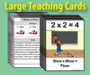 This large class size printable teaching card helps teach each fact with a picture and story.