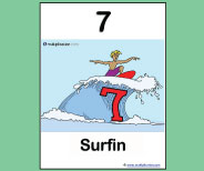 This large class size printable teaching card helps teach the 7 picture and story.