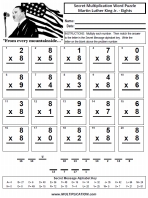 Martin Luther King Eight Time Table Multiplication Worksheet thumbnail