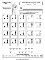 New Years Twos Time Table Multiplication Worksheet thumbnail