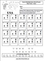 New Years Sixes Time Table Multiplication Worksheet thumbnail