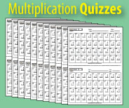 Print out these multiplication fact group quizzes for use at school or home